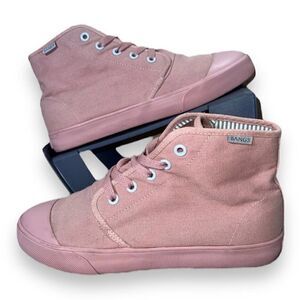 Bangs "Desert Rose" Pink Canvas High‎ Top Sneakers Women's 7